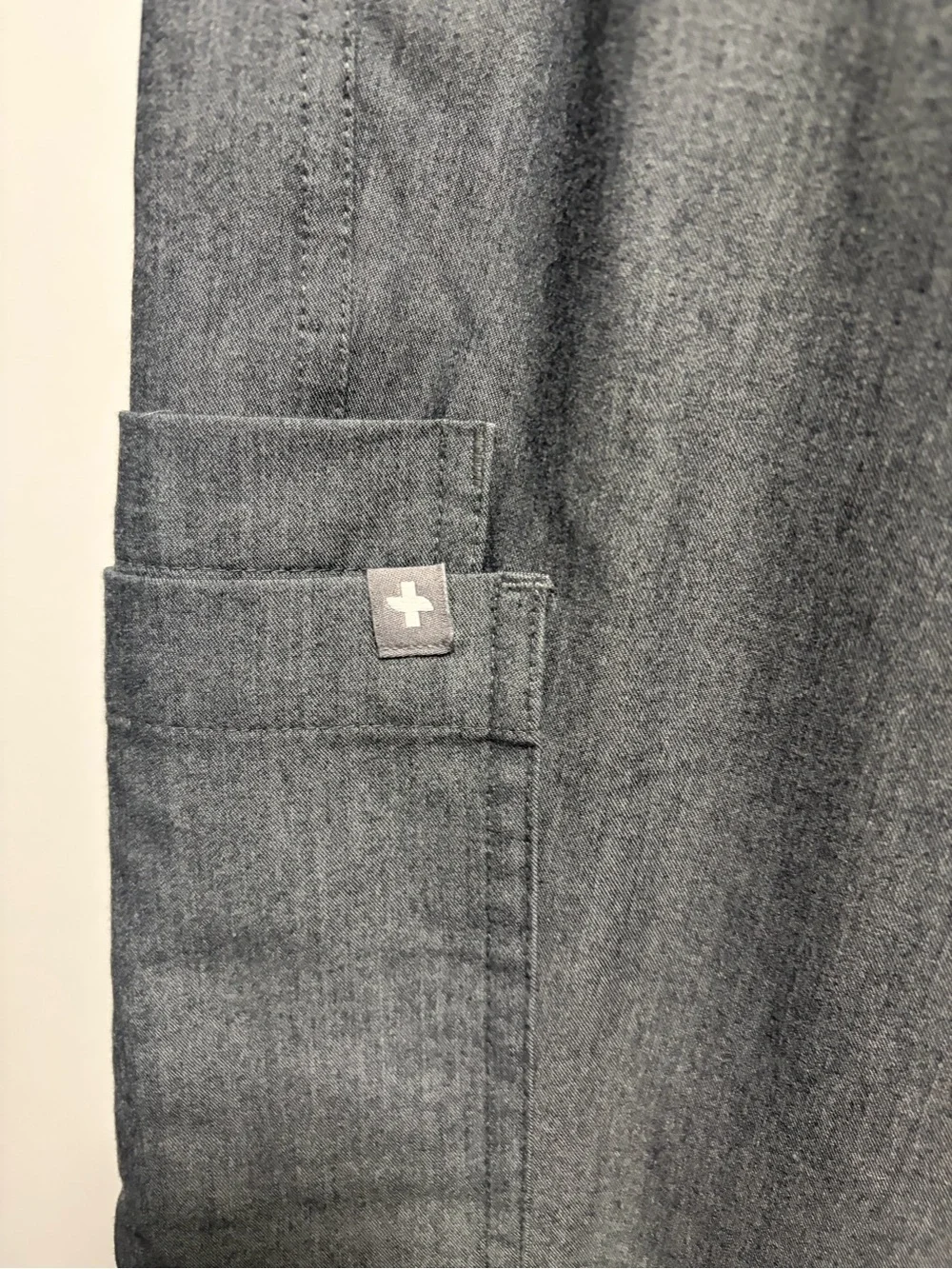 Figs Mens Axim Cargo Scrub Pants Gray Heathered Green Drawstring Size Medium
